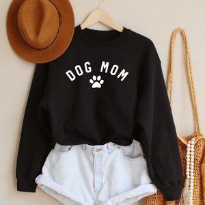 Dog Mom Graphic Sweatshirt Women Unisex Style NEW
